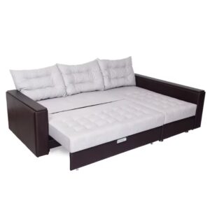  convertible sofa bed of white color isolated