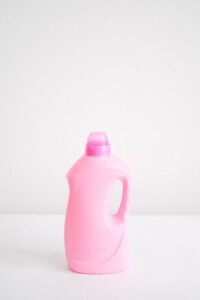 Plastic bottle of detergent