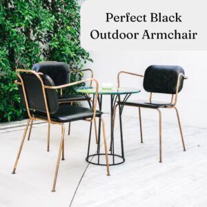 Perfect Black Outdoor Armchair and table