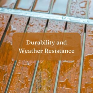 black outdoor chairs and table- Durability and Weather Resistance