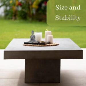 Size and Stability of black outdoor chairs and table