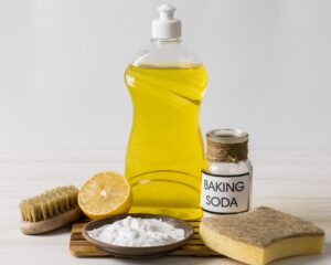 photo using baking soda for organic cleaning house products