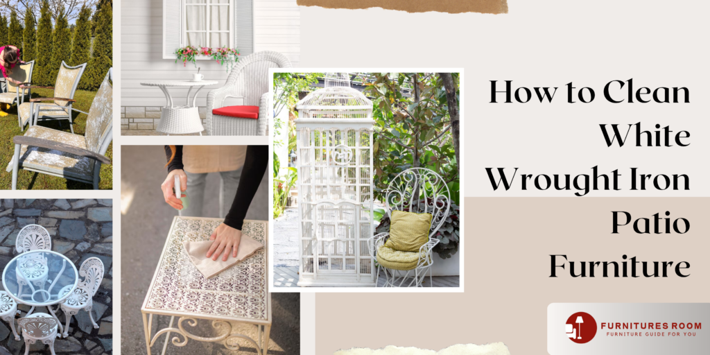Clean White Wrought Iron Patio Furniture