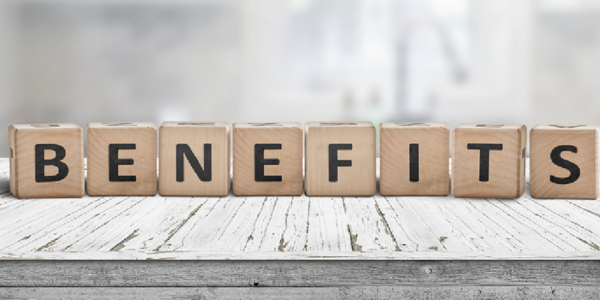 Illustration of icons representing benefits